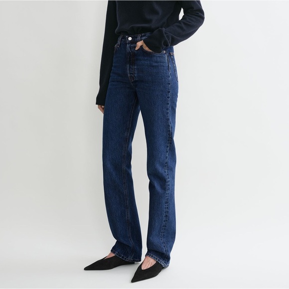TOTEME Classic cut denim full length dark blue - Picture 2 of 9